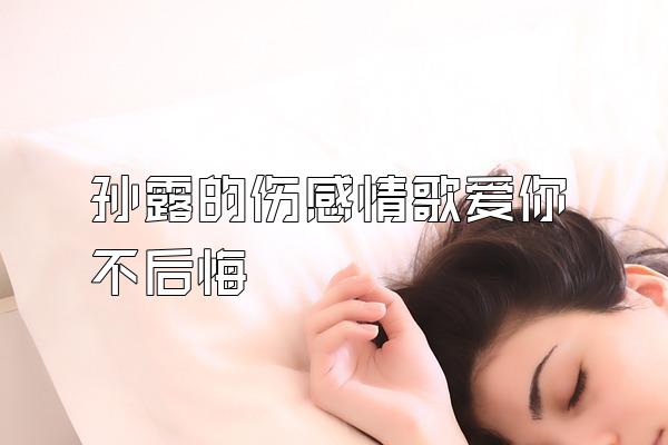 孙露的伤感情歌爱你不后悔